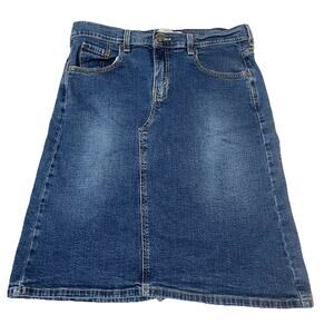 LEVI Straus Women’s Jean Skirt Size Misses 10 Blue Denim Stretch Y2K Vintage